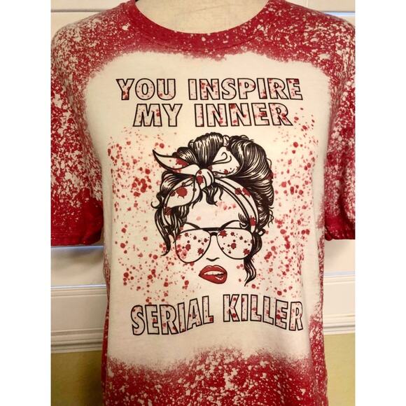 Inner Serial Killer Bleach Dye Graphic Tee - Picture 4 of 4